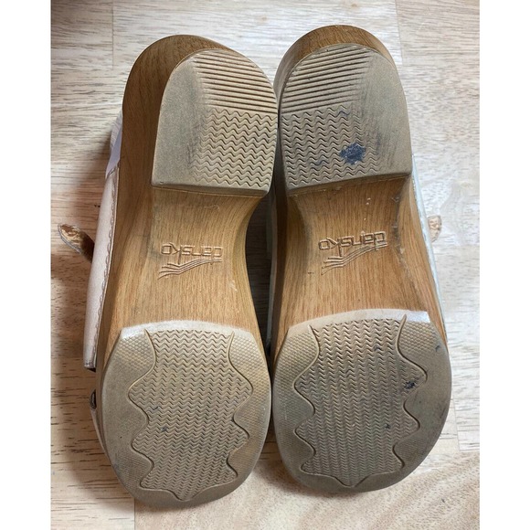 Dansko Women’s Size 40/US 9.5 Ivory Leather Cross Strap ‘Sela’ Slide Sandals - Picture 9 of 14